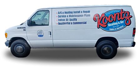 A Koontz Heating & Air service truck